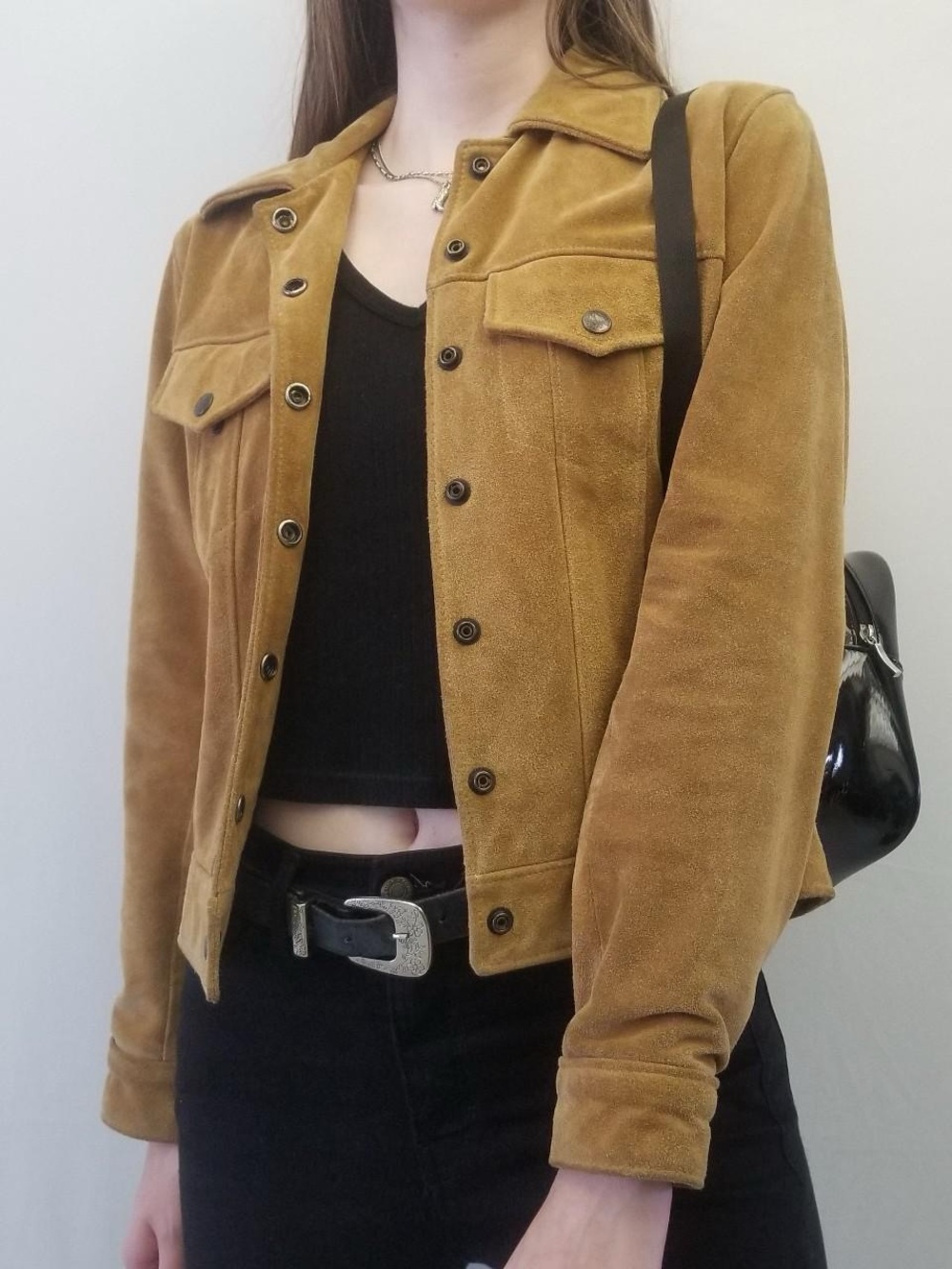 1990s Roots Camel Coloured Suede Jacket